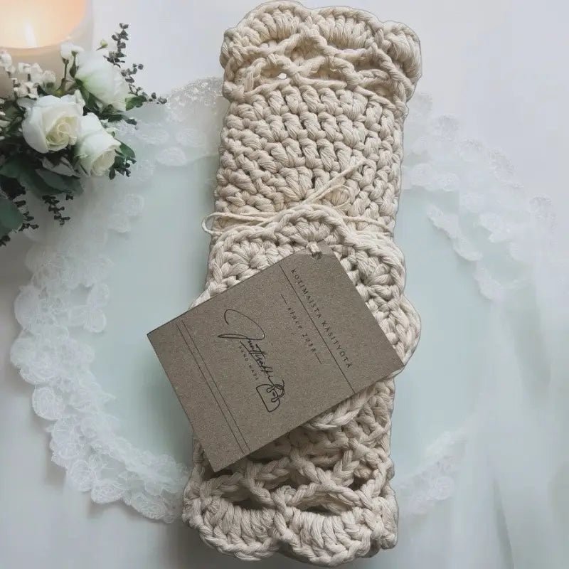 Kattausliina Crochet - Lahja ja Sisustus Juuttisäkki