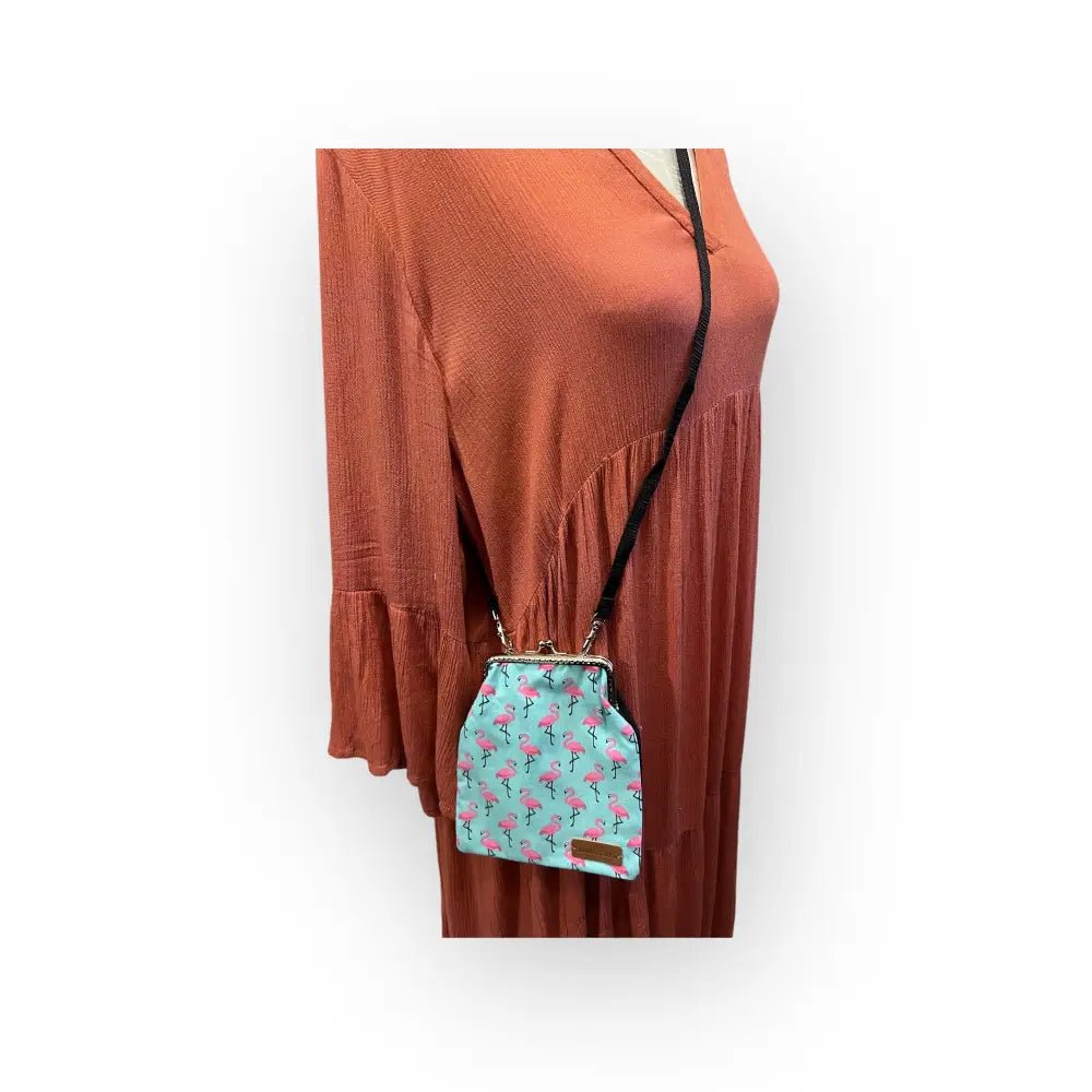 Kukkarolaukku Flamingo - Lahja ja Sisustus Juuttisäkki