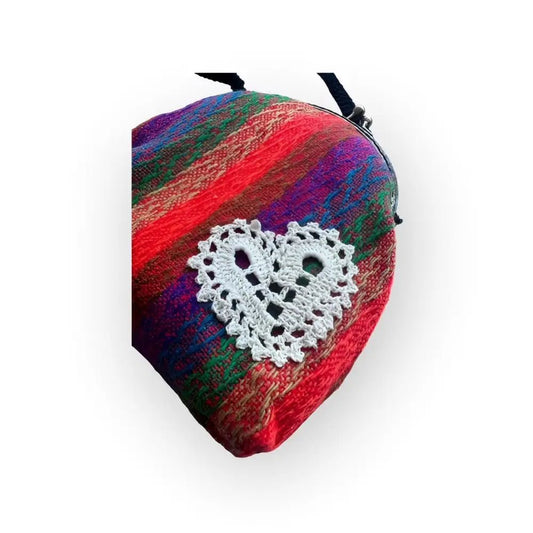 Kukkarolaukku Sateenkaari - Lahja ja Sisustus Juuttisäkki