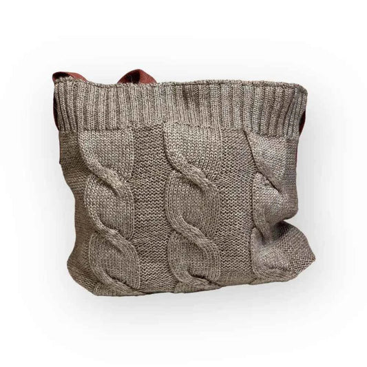 Kullanruskea neulekassi - Lahja ja Sisustus Juuttisäkki