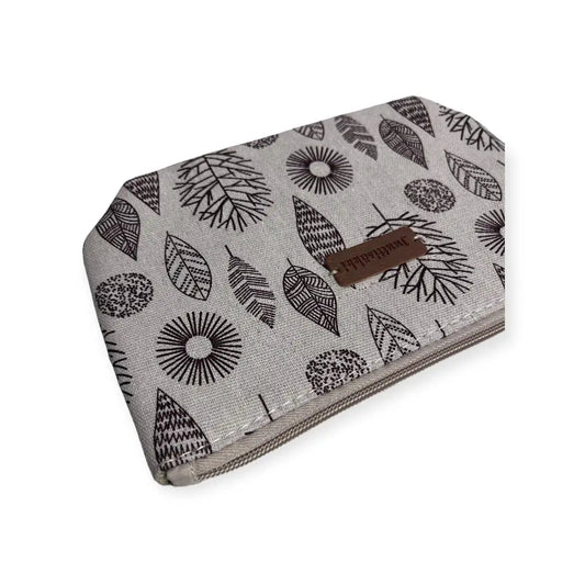 Meikkilaukku Lehti - Lahja ja Sisustus Juuttisäkki