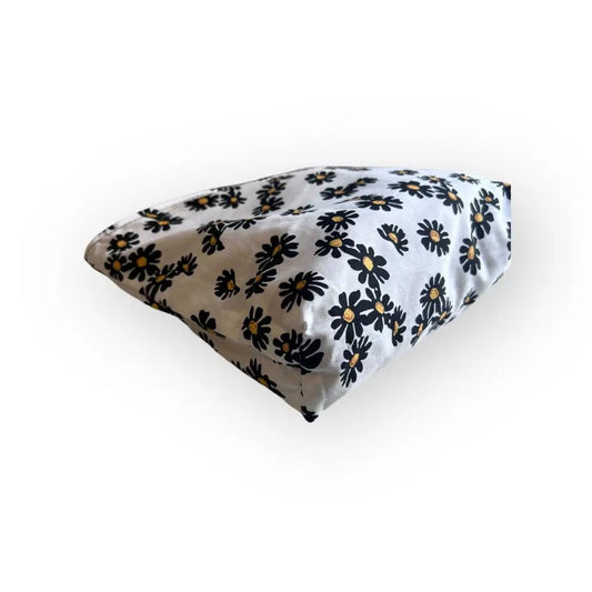 Meikkilaukku musta päivänkakkara - Lahja ja Sisustus Juuttisäkki