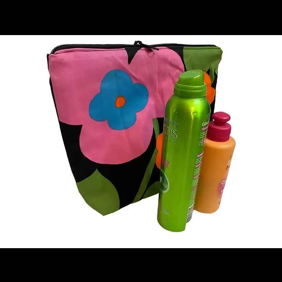 Meikkilaukku Retrokukka - Lahja ja Sisustus Juuttisäkki