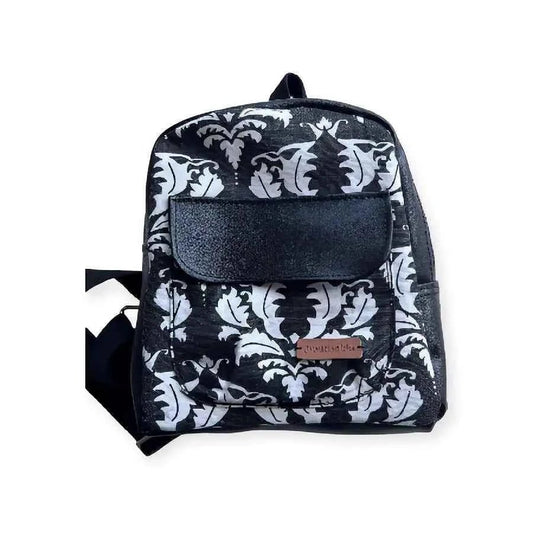 Mustavalkoinen pikkureppu - Lahja ja Sisustus Juuttisäkki