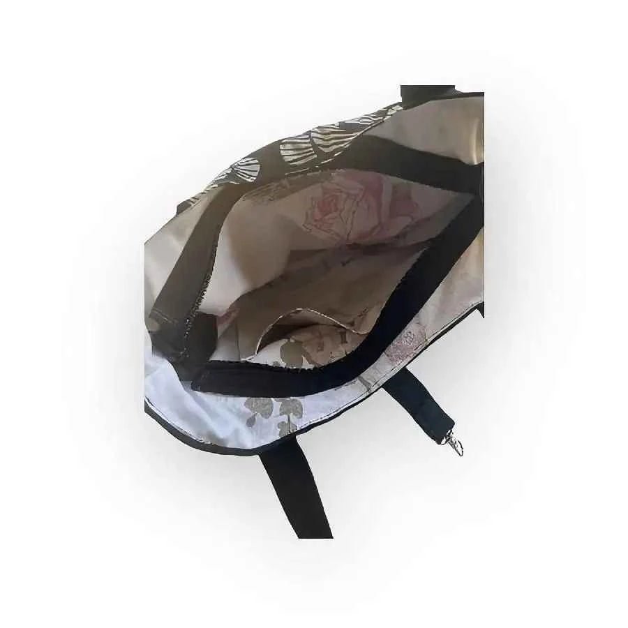 Olkalaukku Ruskeakukka - Lahja ja Sisustus Juuttisäkki