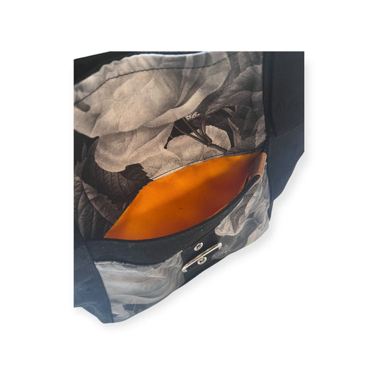 Olkalaukku Valkoruusu - Lahja ja Sisustus Juuttisäkki -