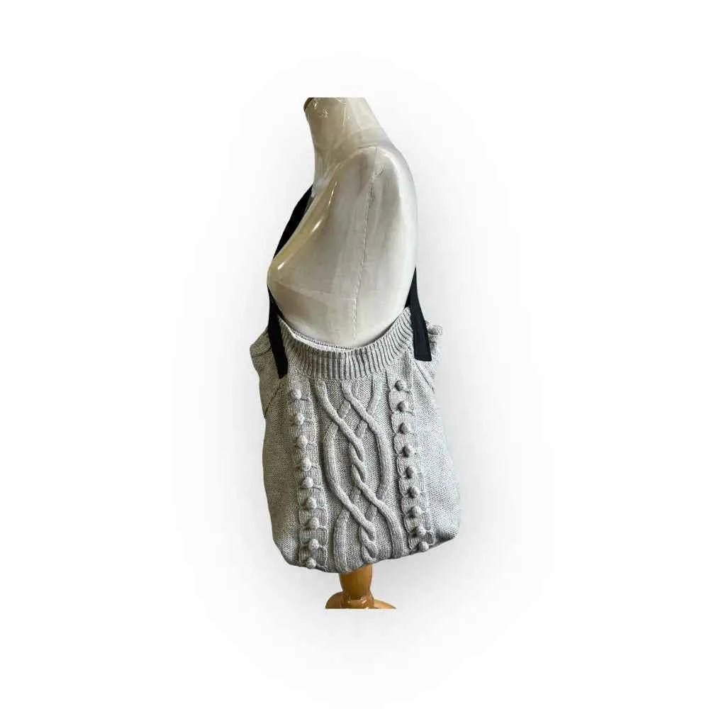 Palmikkoneule kassi - Lahja ja Sisustus Juuttisäkki