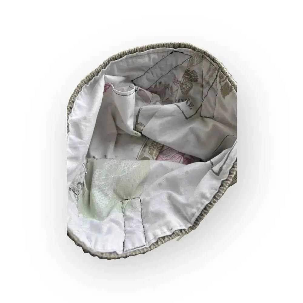 Palmikkoneule kassi - Lahja ja Sisustus Juuttisäkki