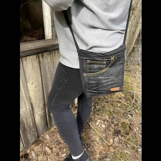 Pieni farkkukassi Onni - Lahja ja Sisustus Juuttisäkki