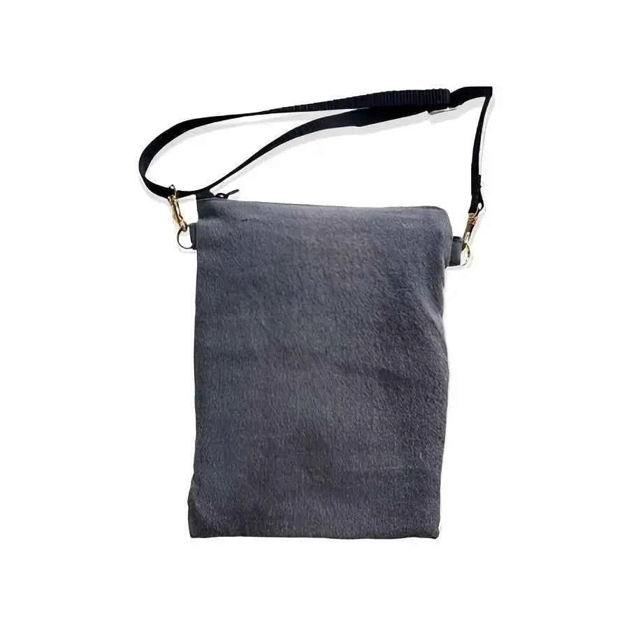 Pieni harmaa olkalaukku - Lahja ja Sisustus Juuttisäkki