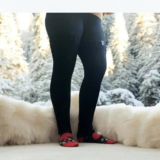 Pitkät Mustat säärystimet - Lahja ja Sisustus Juuttisäkki