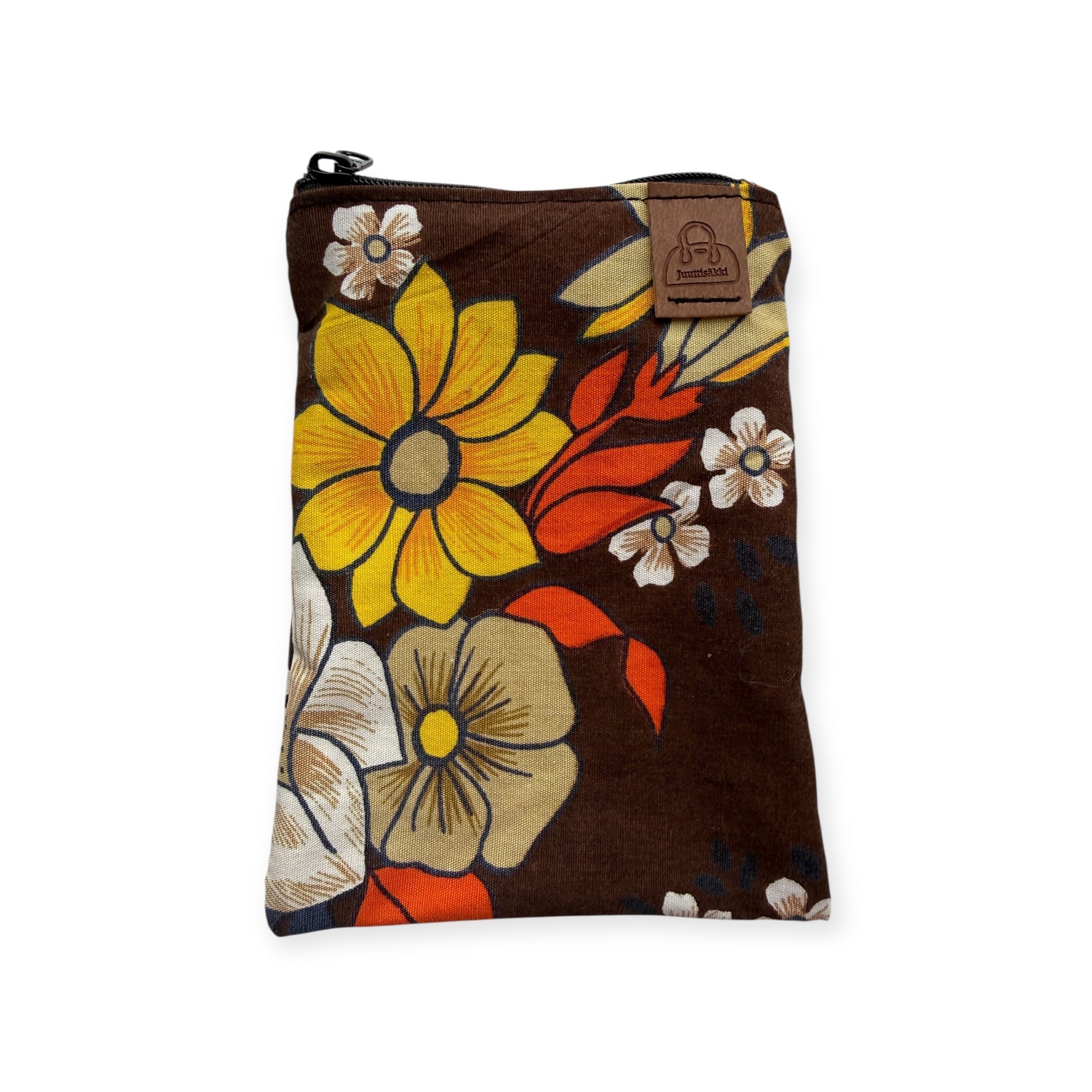 Pussukka Brown Flower - Lahja ja Sisustus Juuttisäkki -