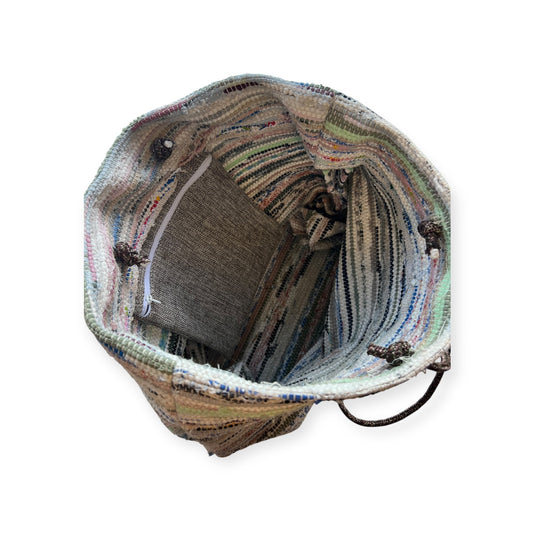 Puuvillakassi Räsymatto - Lahja ja Sisustus Juuttisäkki