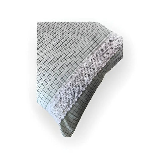 Tyynynpäällinen Vihreä Ruutu - Lahja ja Sisustus Juuttisäkki