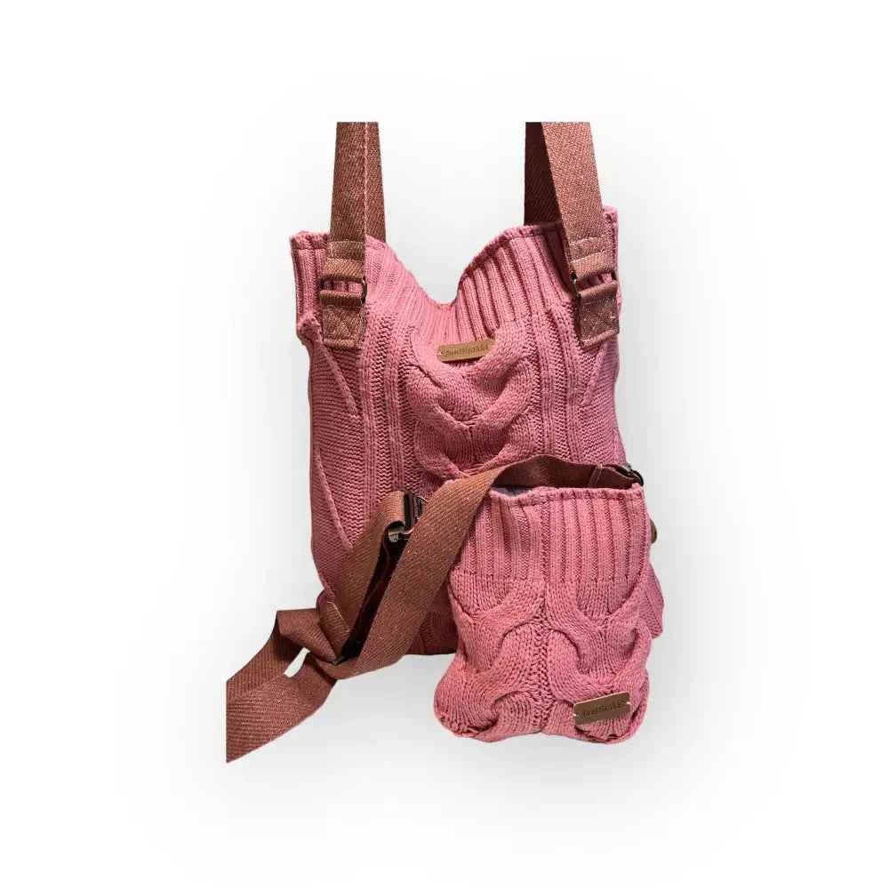 Vaaleanpunainen pieni neulekassi - Lahja ja Sisustus Juuttisäkki