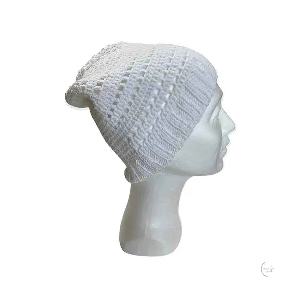 Valkoinen puuvillapipo - Lahja ja Sisustus Juuttisäkki