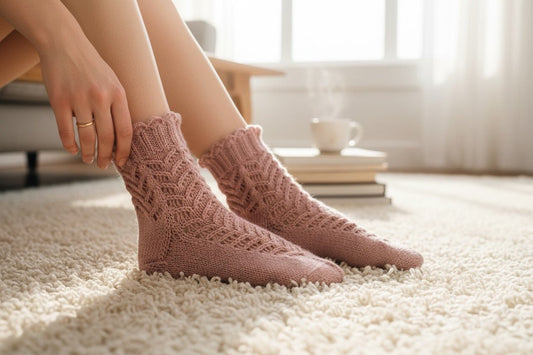 Villasukat Noora - Lahja ja Sisustus Juuttisäkki