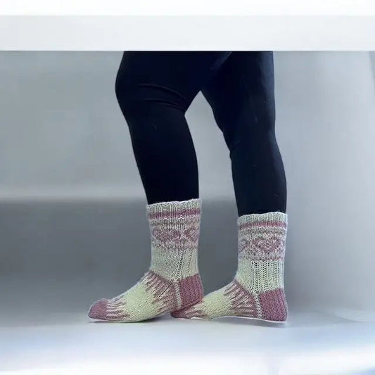 Villasukat Sydän - Lahja ja Sisustus Juuttisäkki