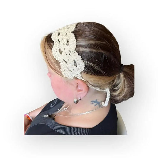 Virkattu Hiuspanta - Lahja ja Sisustus Juuttisäkki