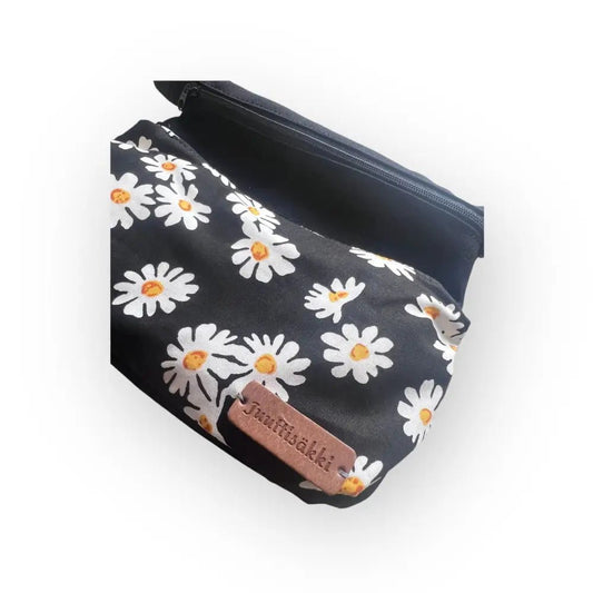 Vyölaukku Black Daisy - Lahja ja Sisustus Juuttisäkki
