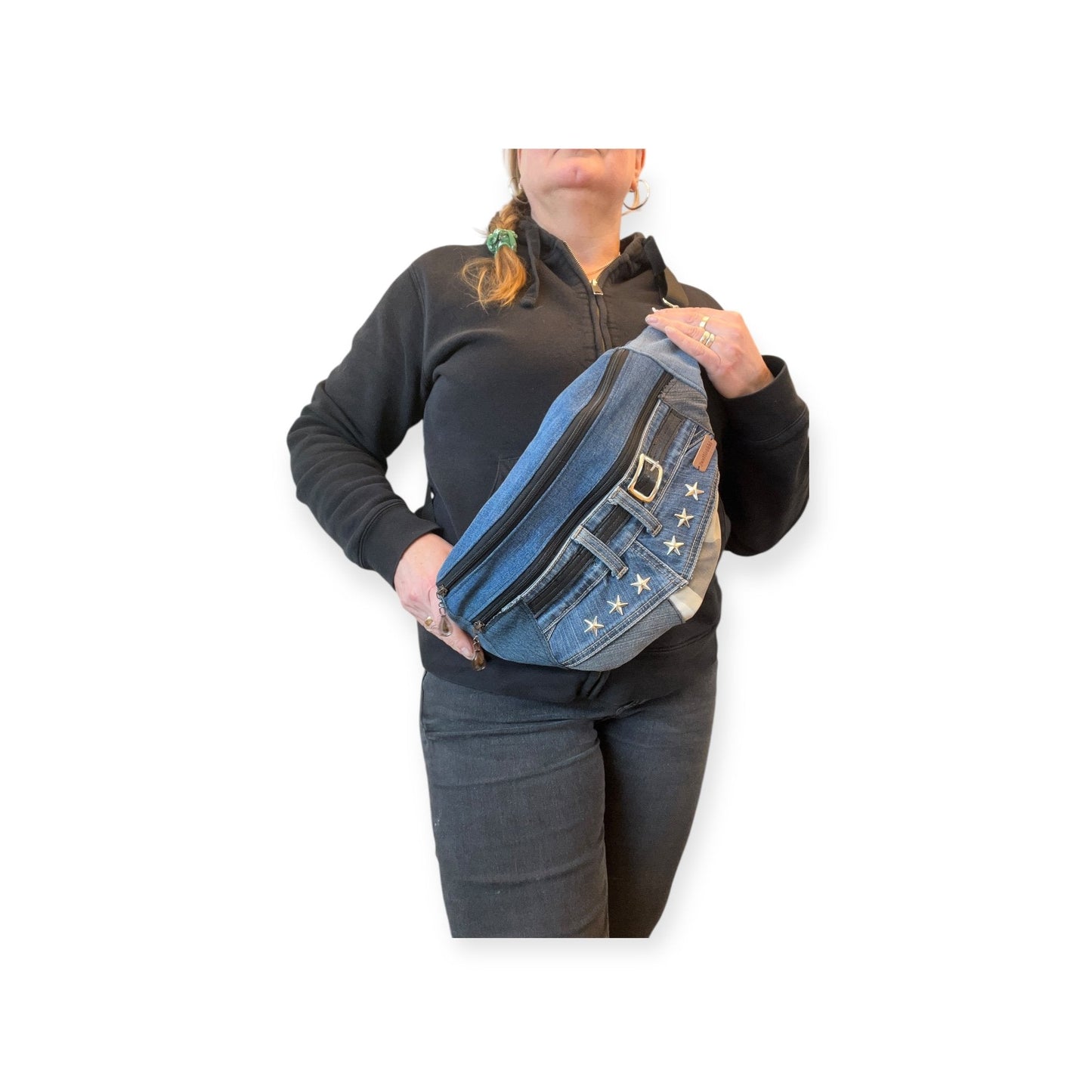 Vyölaukku - crossbody Farkku - Lahja ja Sisustus Juuttisäkki