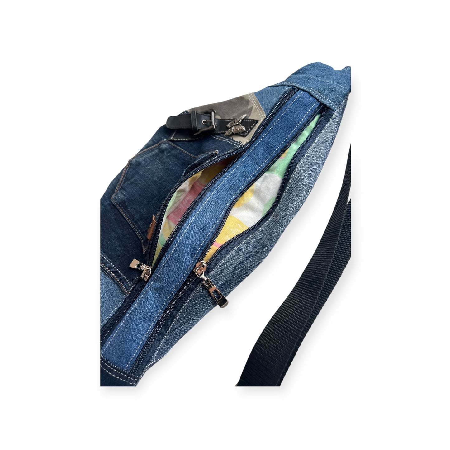 Vyölaukku - crossbody Farkku - Lahja ja Sisustus Juuttisäkki -
