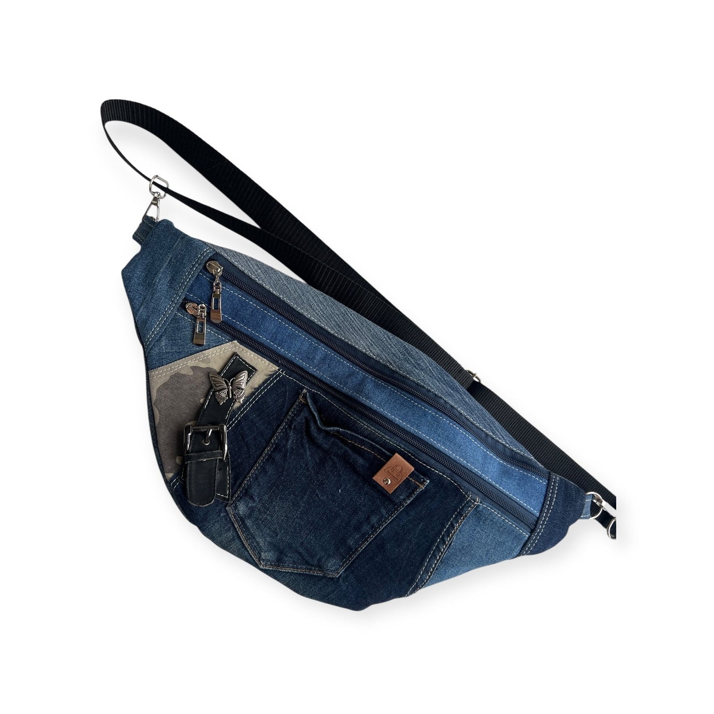 Vyölaukku - crossbody Farkku - Lahja ja Sisustus Juuttisäkki -