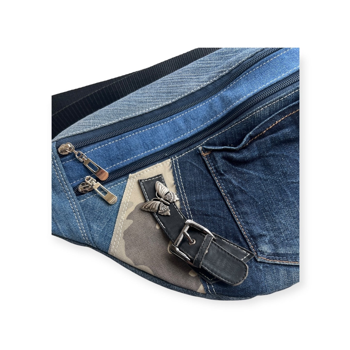 Vyölaukku - crossbody Farkku - Lahja ja Sisustus Juuttisäkki -