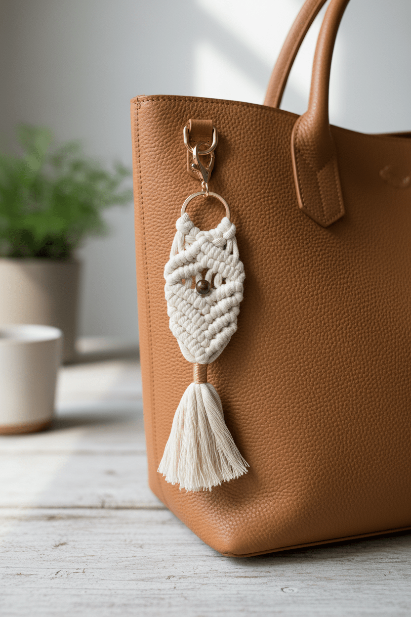 Avaimenperä Macrame - lifestyle laukussa