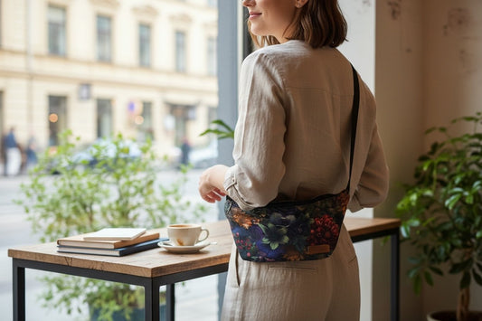 Crossbody kassi Kukka - Lahja ja Sisustus Juuttisäkki