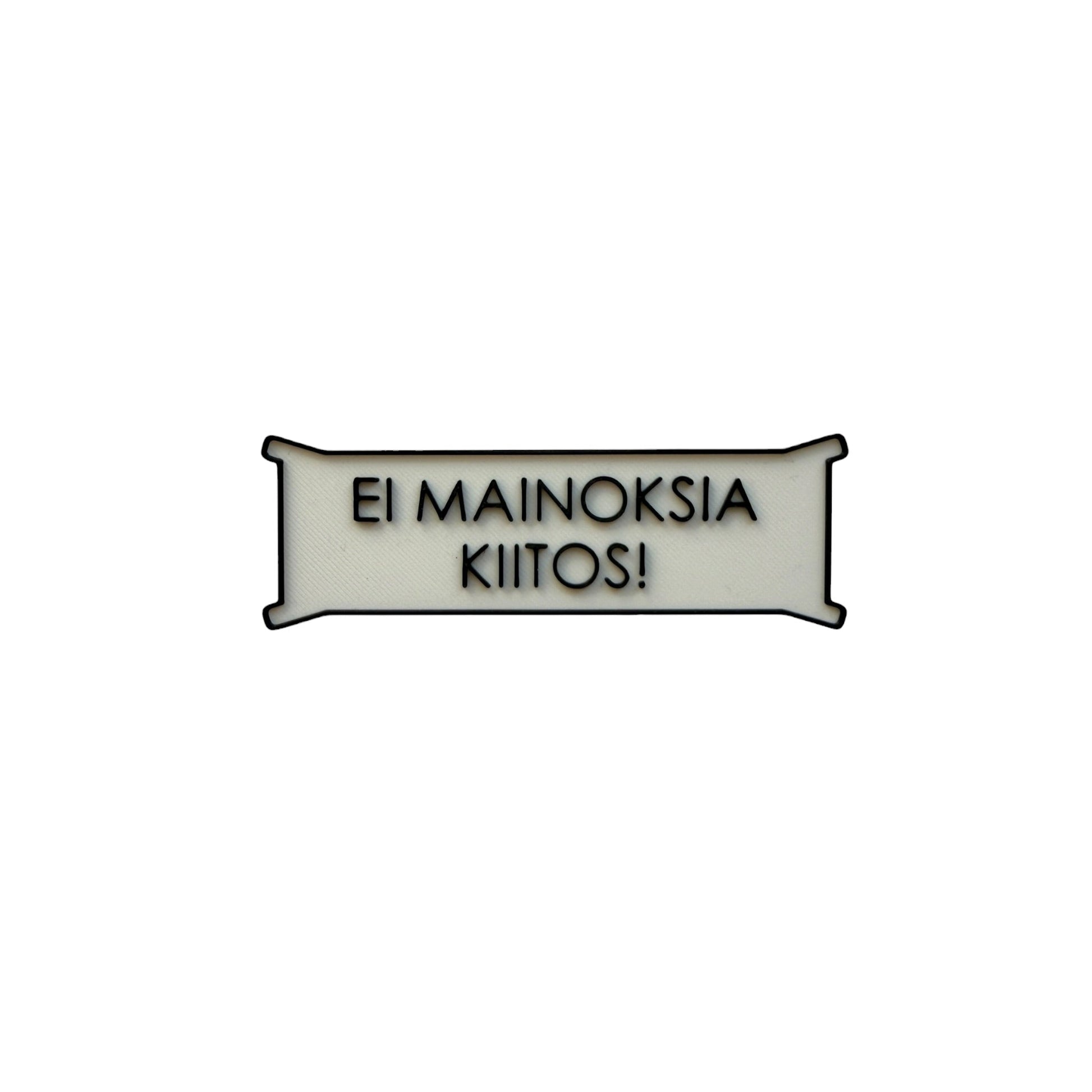 Ei mainoksia kiitos! - kyltti - Lahja ja Sisustus Juuttisäkki