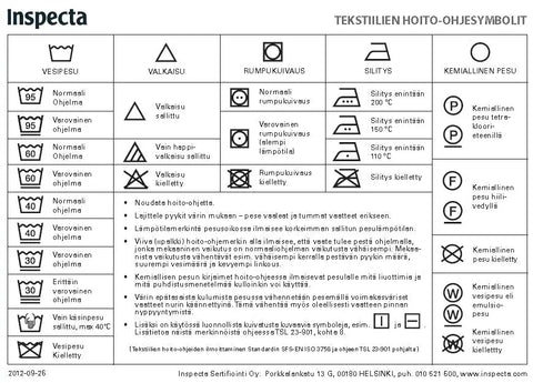 Lankojen pesu ja hoito-ohjeet