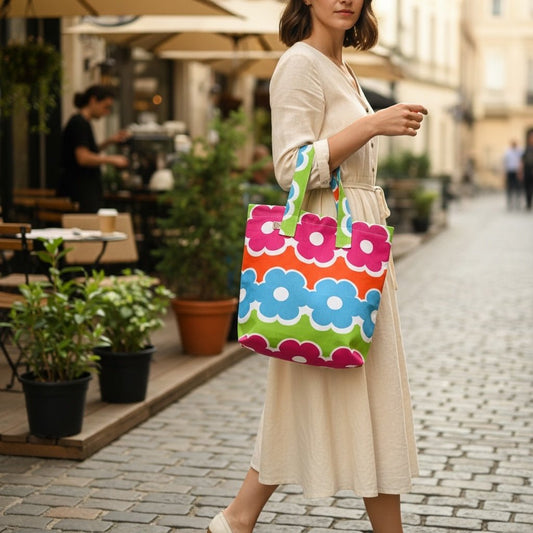 Kangaskassi Summer - Lahja ja Sisustus Juuttisäkki