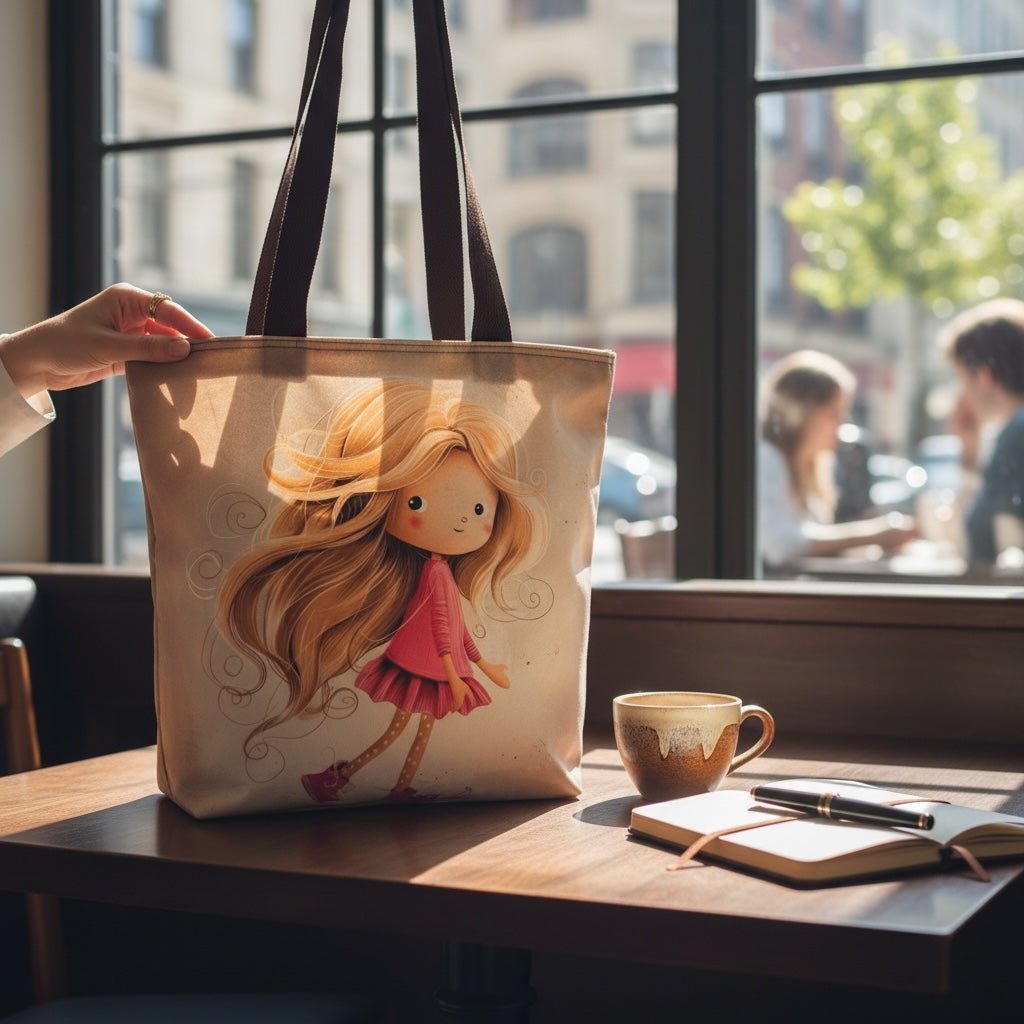 Kangaskassi Tyttö - Lahja ja Sisustus Juuttisäkki