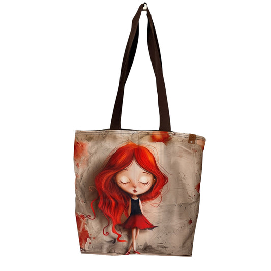 Kangaskassi Tyttö - Lahja ja Sisustus Juuttisäkki