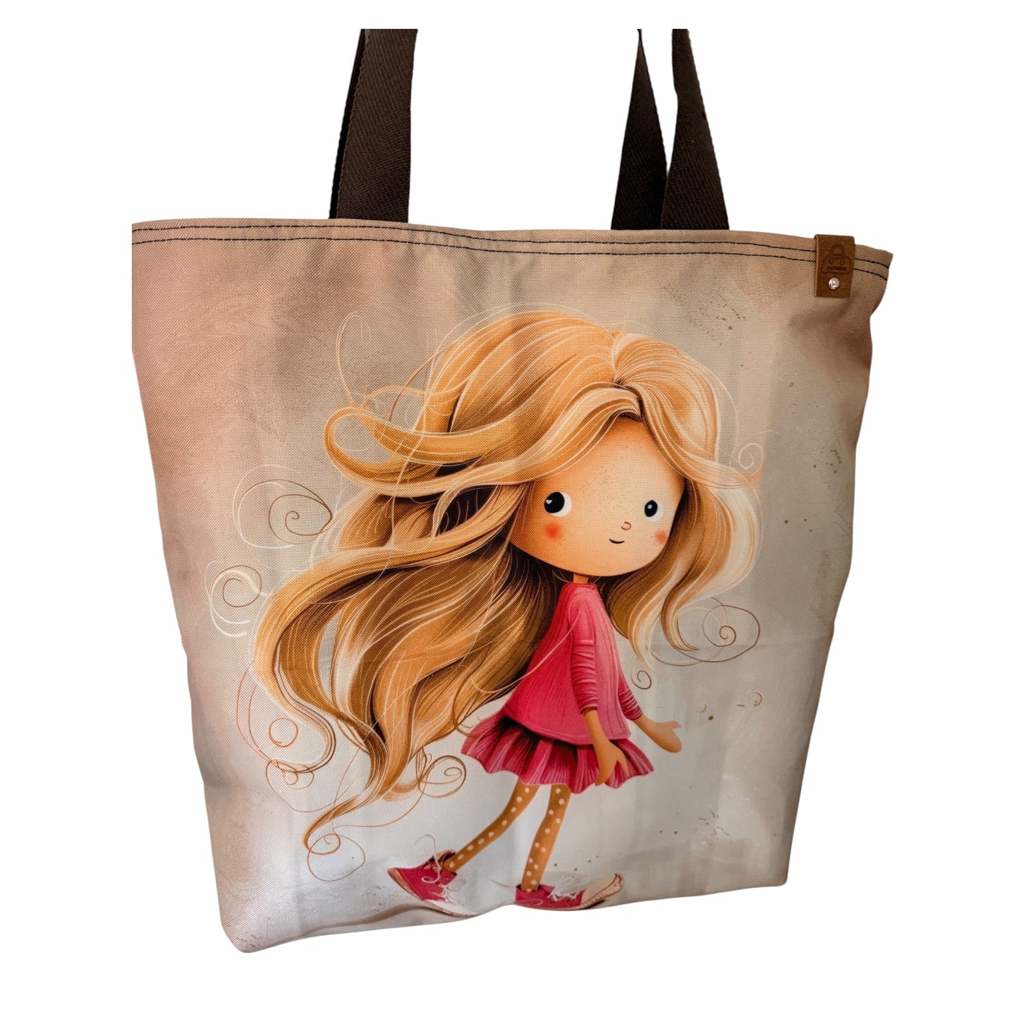 Kangaskassi Tyttö - Lahja ja Sisustus Juuttisäkki