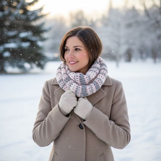 Kaulahuivi Trio - Lahja ja Sisustus Juuttisäkki