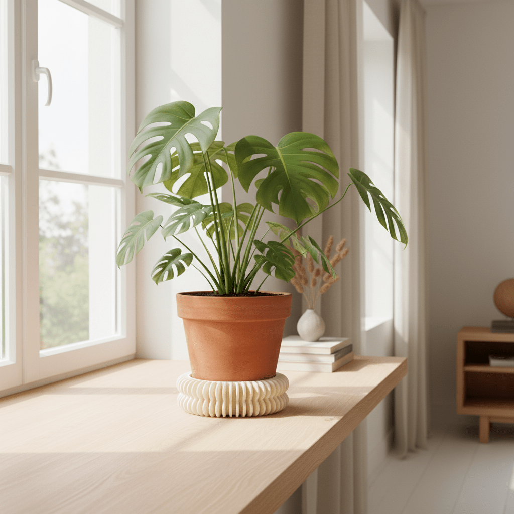 Kukkaruukun alunen ikkunalla