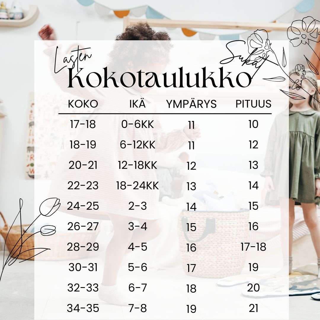 Lasten villasukat - Lahja ja Sisustus Juuttisäkki