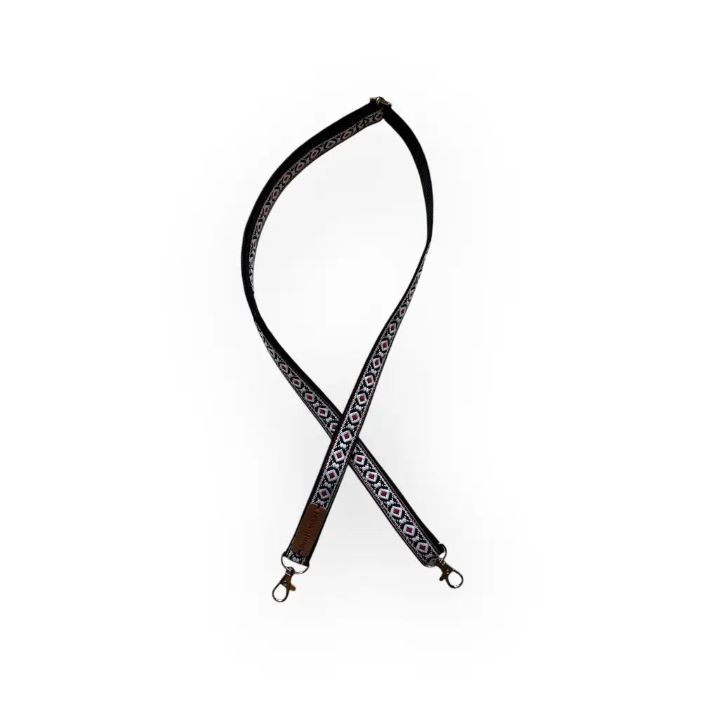 Laukun Olkahihna - Kapea valkoinen kuvio Shoulder Straps