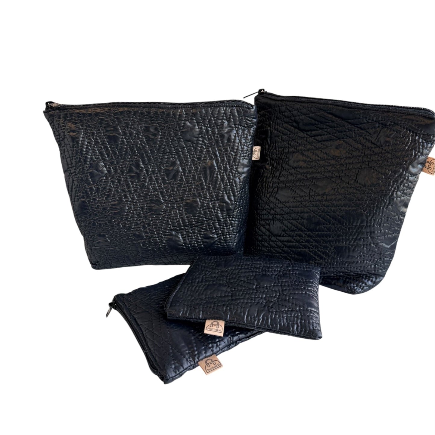 Meikkilaukku Musta Kroko - Lahja ja Sisustus Juuttisäkki