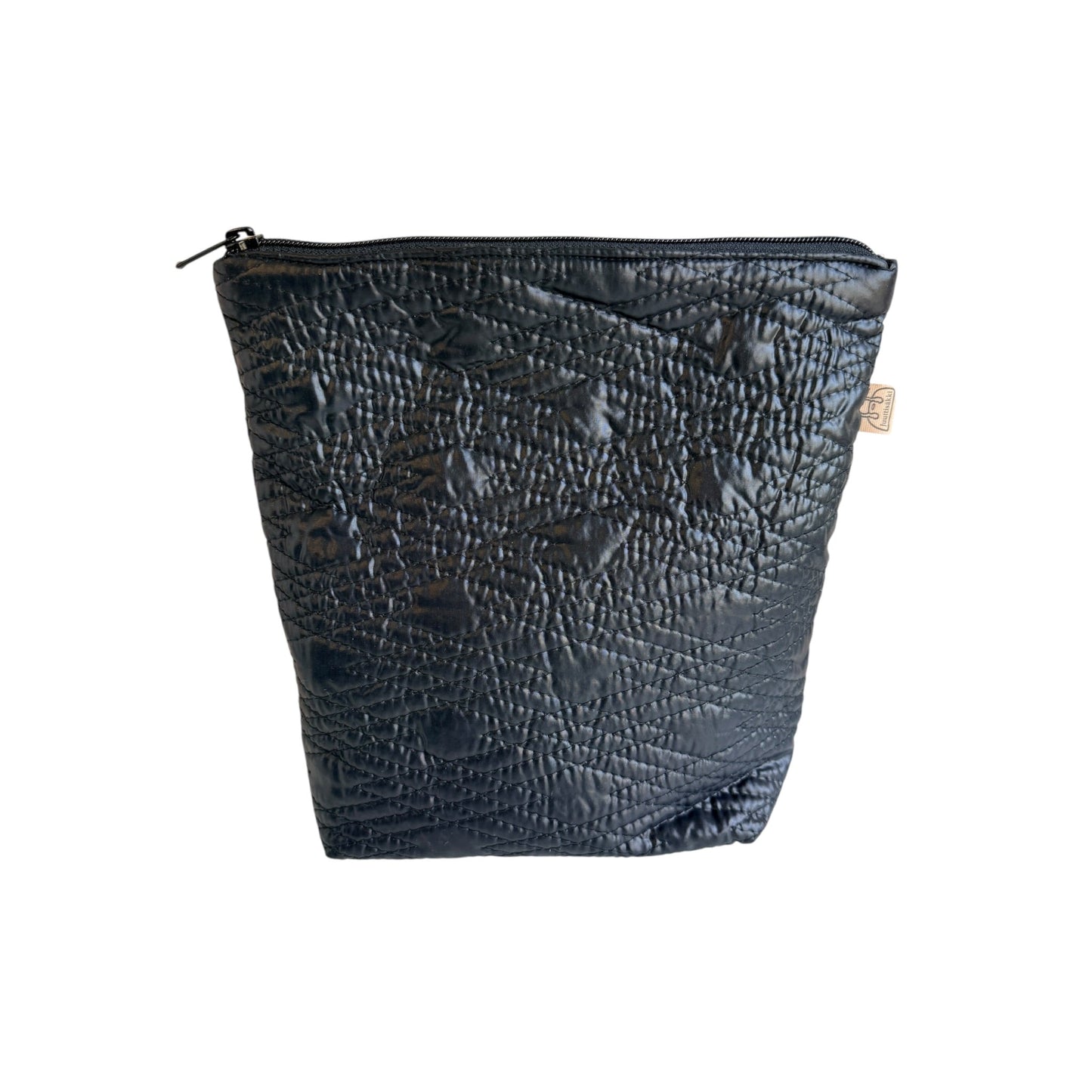 Meikkilaukku Musta Kroko - Lahja ja Sisustus Juuttisäkki