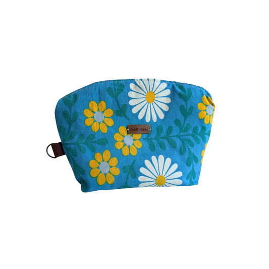 Meikkilaukku Retrokukka - Lahja ja Sisustus Juuttisäkki