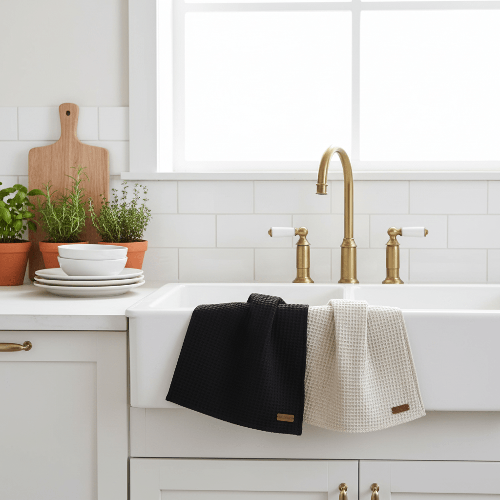 Näppipyyhe modernissa keittiössä