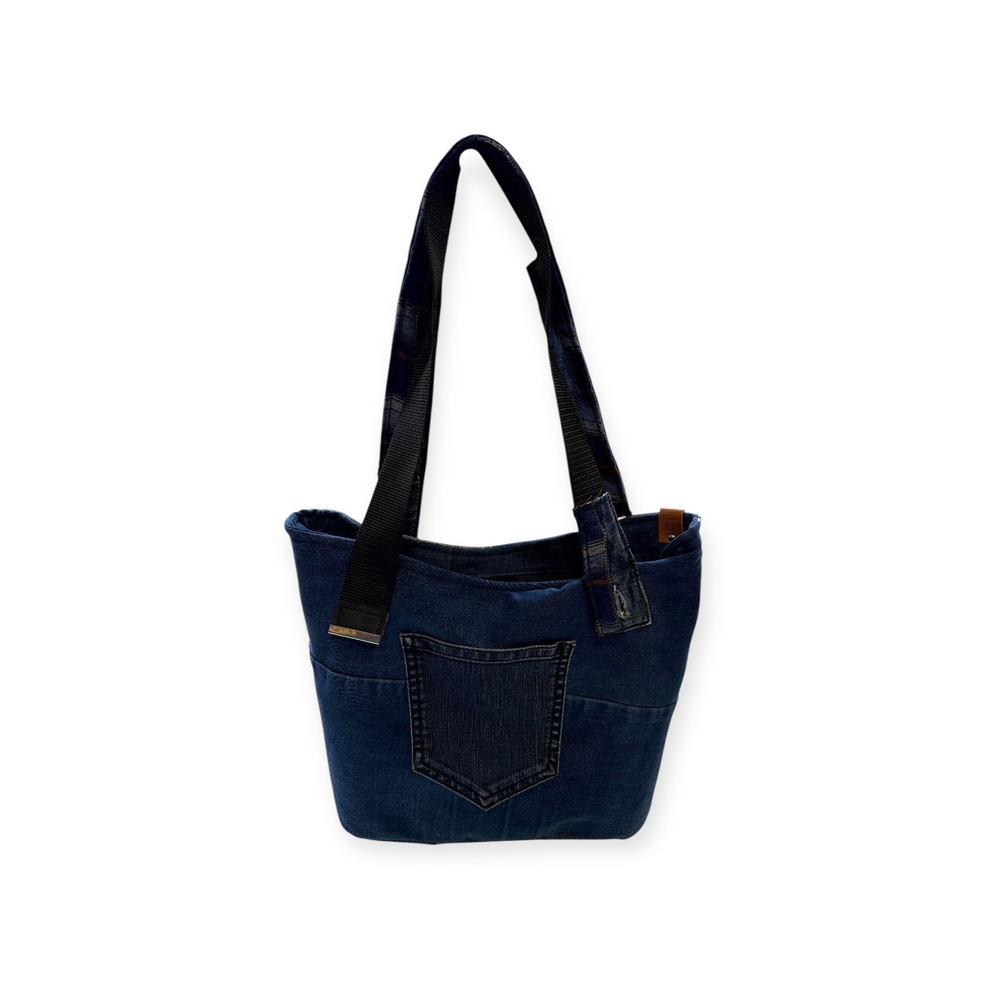 Olkalaukku Farkkuraita - Lahja ja Sisustus Juuttisäkki