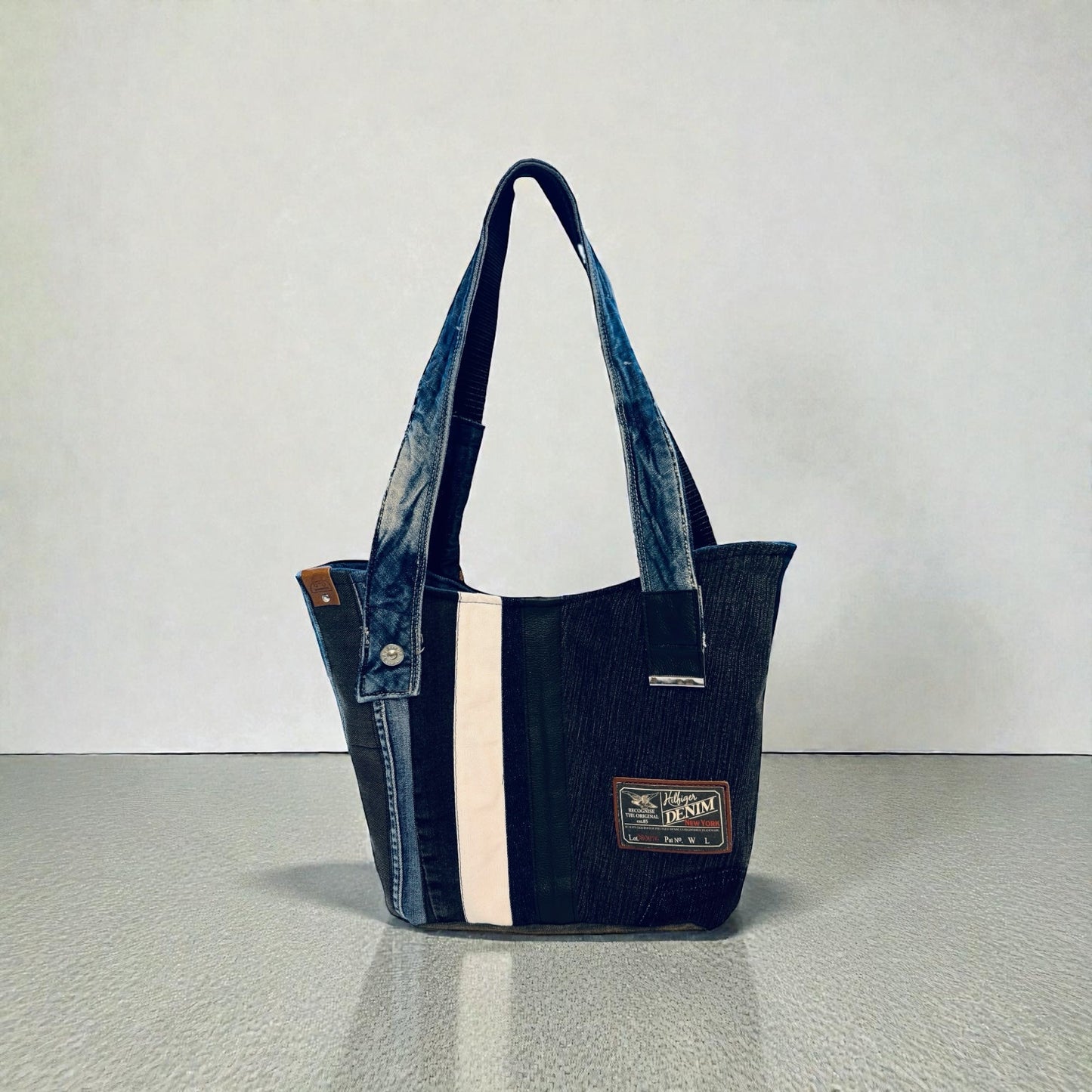 Olkalaukku Farkkuraita - Lahja ja Sisustus Juuttisäkki