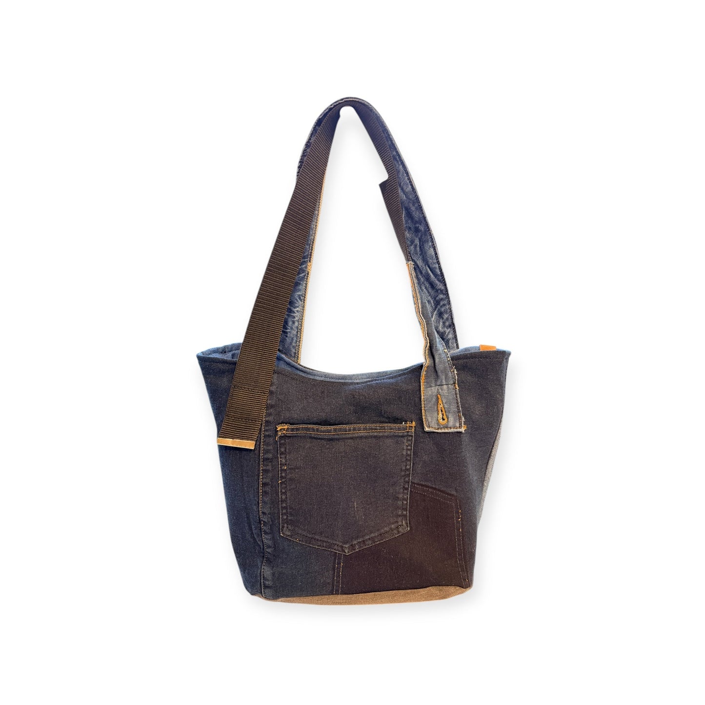 Olkalaukku Farkkuraita - Lahja ja Sisustus Juuttisäkki