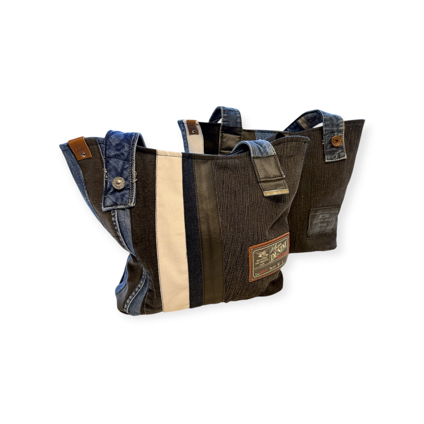 Olkalaukku Farkkuraita - Lahja ja Sisustus Juuttisäkki