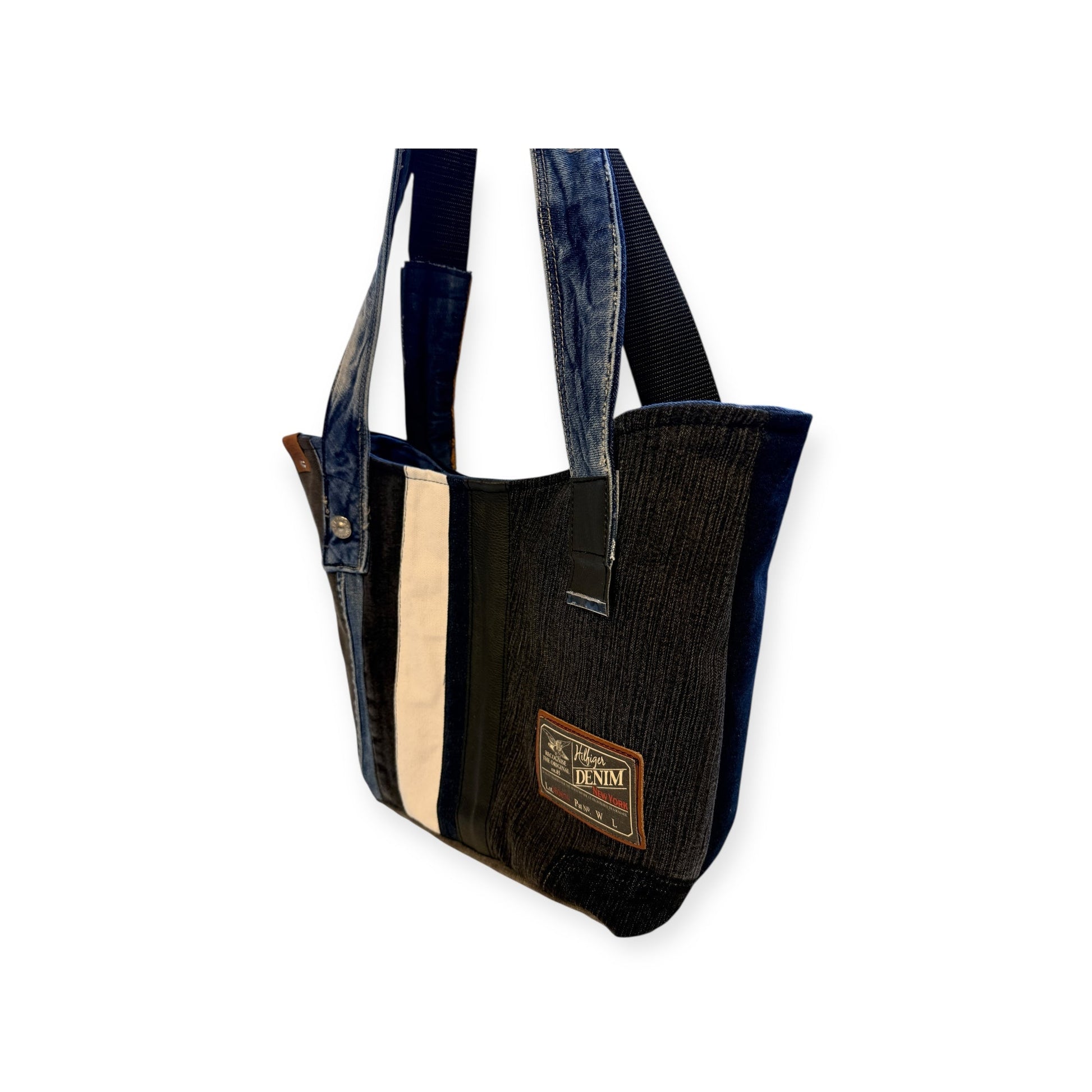 Olkalaukku Farkkuraita - Lahja ja Sisustus Juuttisäkki