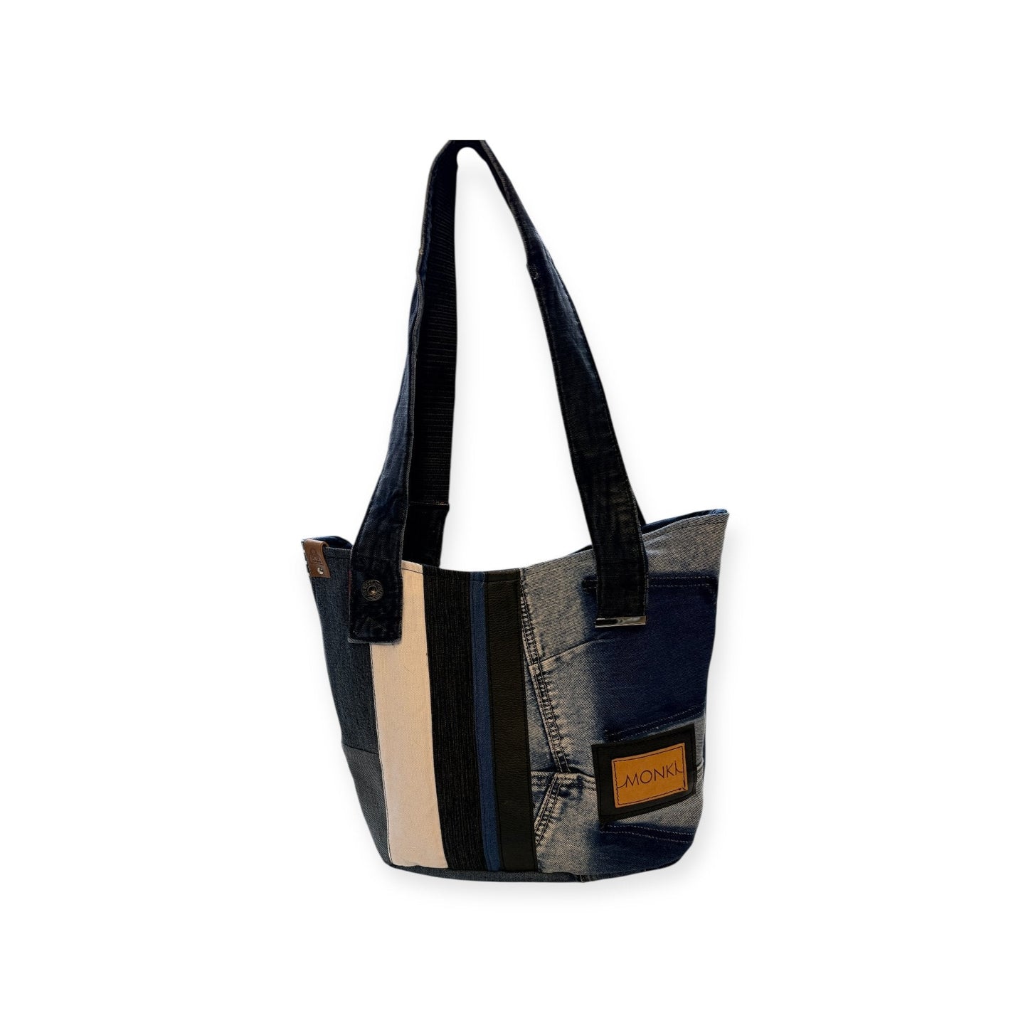 Olkalaukku Farkkuraita - Lahja ja Sisustus Juuttisäkki